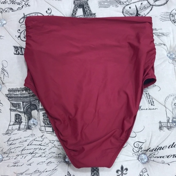 NWOT Athena Solid High Waist Bikini Bottoms - Picture 5 of 6